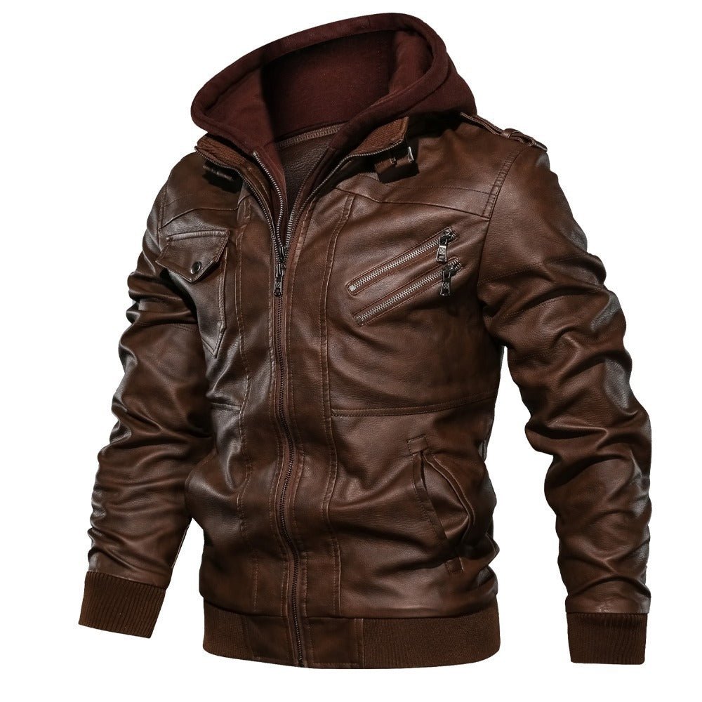 Hooded premium biker jacket for men | Casual 3