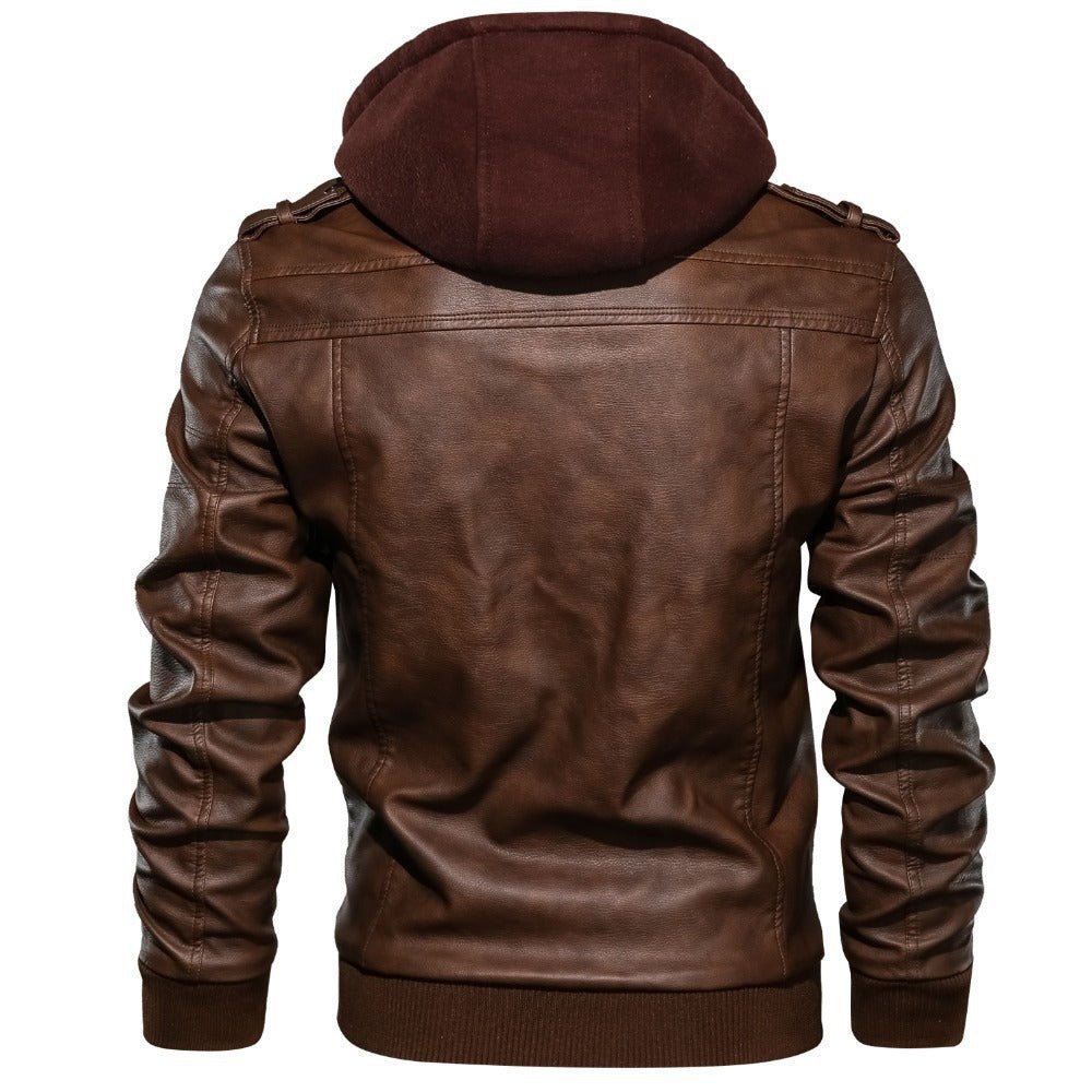 Hooded premium biker jacket for men | Casual 5