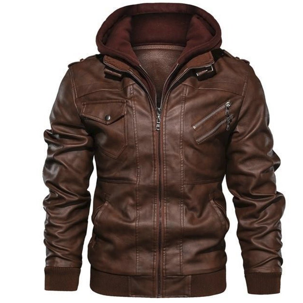 Hooded premium biker jacket for men | Casual 6