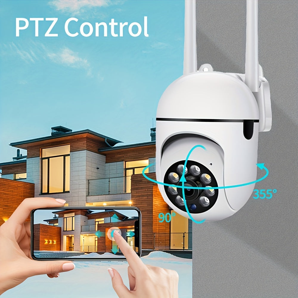 Intelligent wireless monitoring camera with 1080p HD resolution, color night vision, two-way audio, indoor/outdoor use 5
