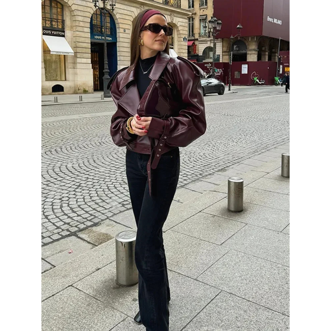 Isabeliaona | Women's warm long arm jacket | Short -arm 1