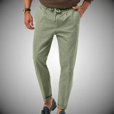 Luca | Slim-Fit Linen Casual Pants for Men-2