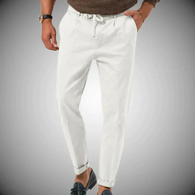 Luca | Slim-Fit Linen Casual Pants for Men-6