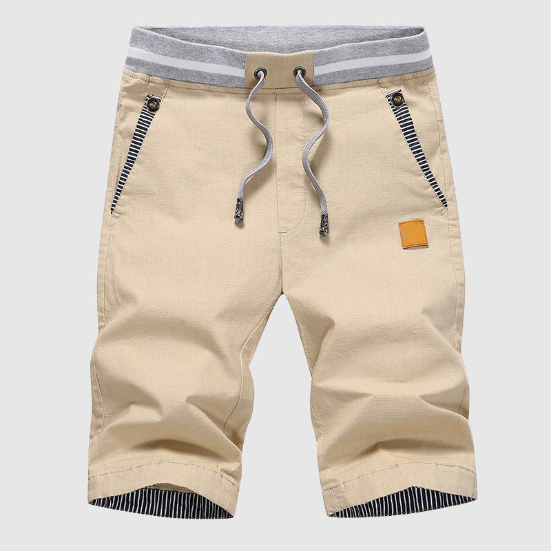 Men’s Casual Shorts - Drawstring Waist - Zip Pockets - Knee-Length Relaxed Fit-5