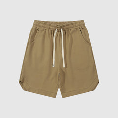 Men's retro twill cotton loose fitting sport shorts-4
