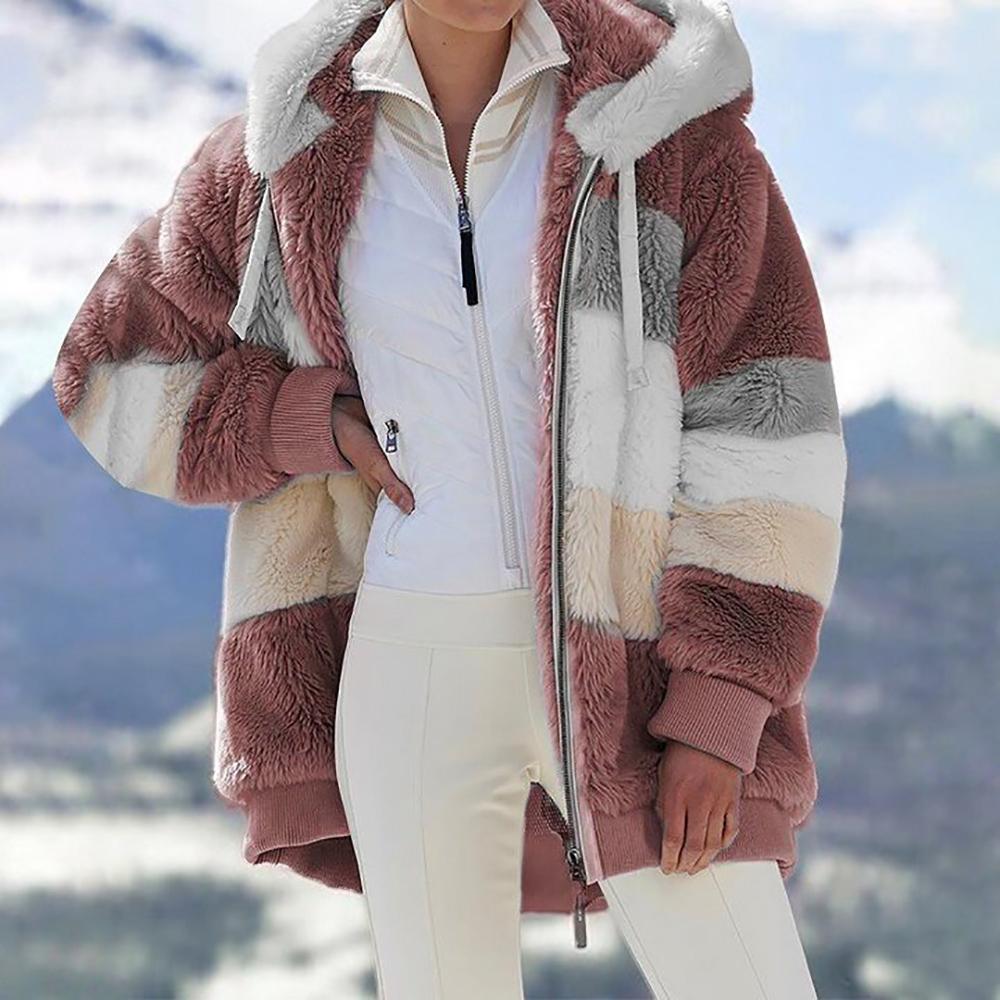 KAREN | Fluffy Warm Oversized Hoodie Coat 7