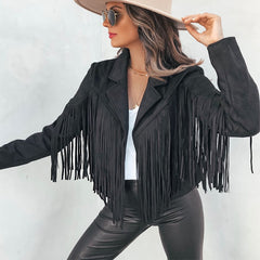 KATHERINA | Fashion Suede Fringed Jacket 1