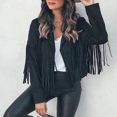 KATHERINA | Fashion Suede Fringed Jacket 2
