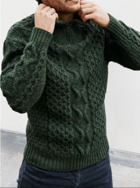 Kevin | Mountain Weave Half-Zip Sweater 1