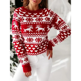 Klauseyin | Reindeer Knit Christmas Sweater for Women | Warm 0