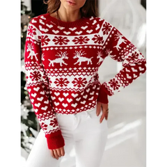 Klauseyin | Reindeer Knit Christmas Sweater for Women | Warm 0