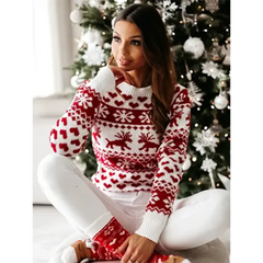 Klauseyin | Reindeer Knit Christmas Sweater for Women | Warm 1