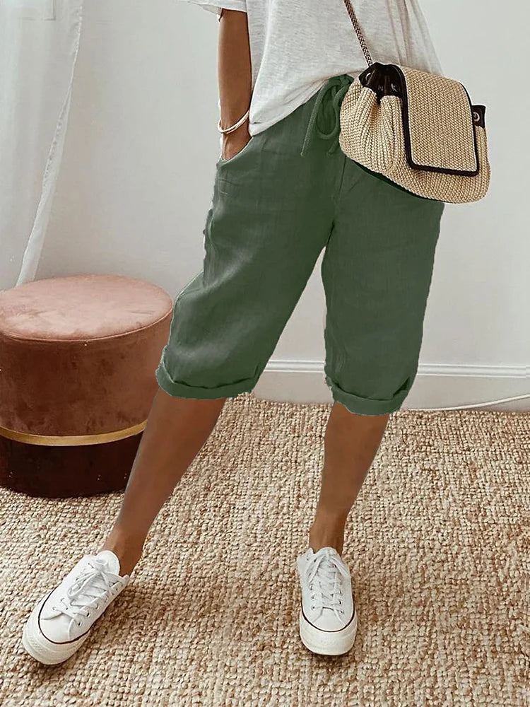 BELLA | Breathable Knee Length Pants for Women-4