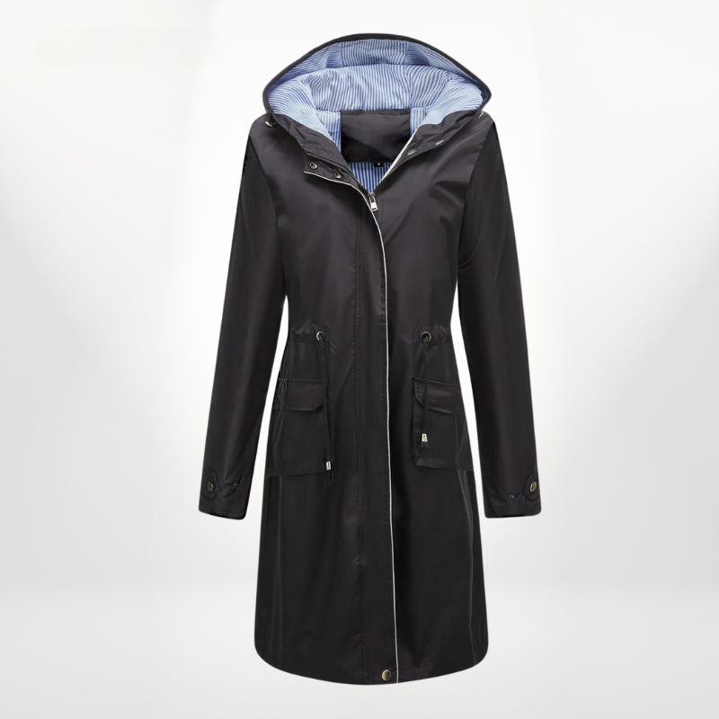 LIZAYA | Elegant Trenchcoat Drawstrings 7