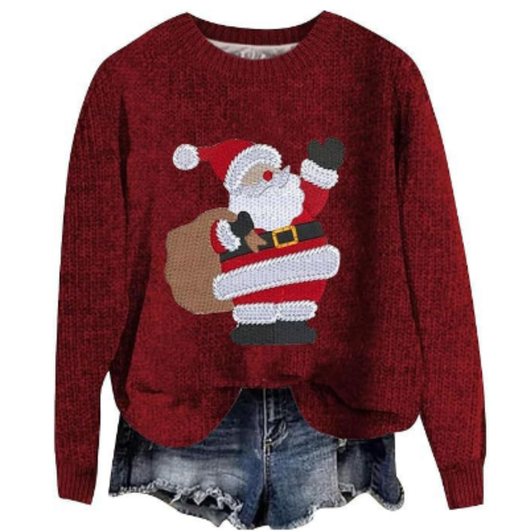 Long-sleeved round neck sweater for women | Warm 1
