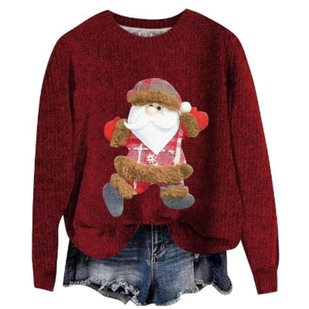Long-sleeved round neck sweater for women | Warm 2