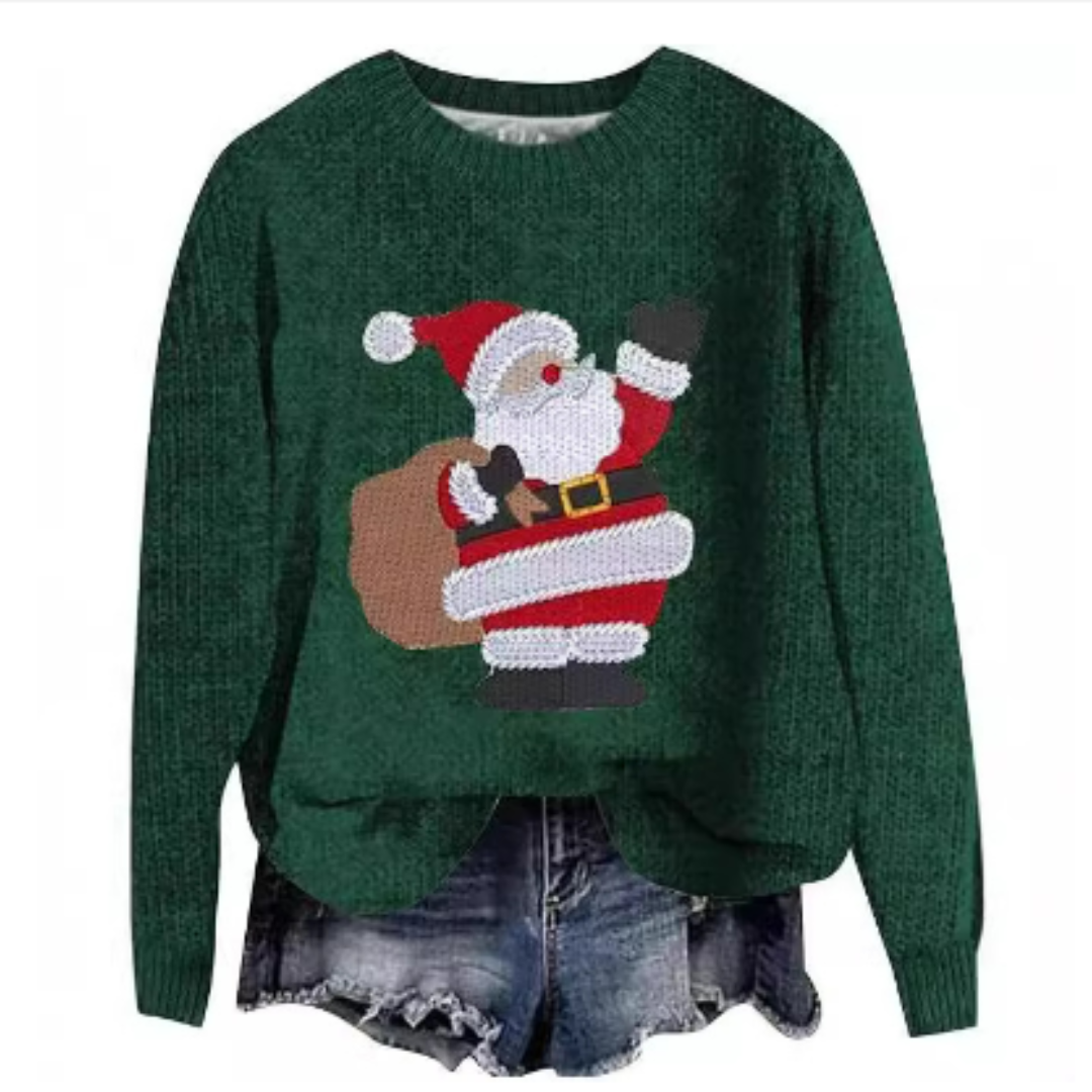Long-sleeved round neck sweater for women | Warm 4