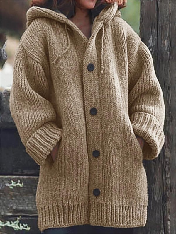Long women's cardigan with hood | Warm 3