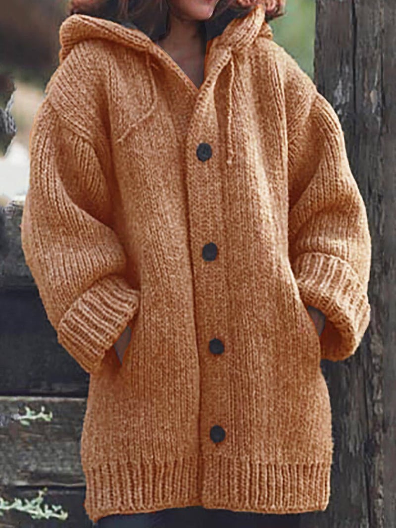 Long women's cardigan with hood | Warm 5