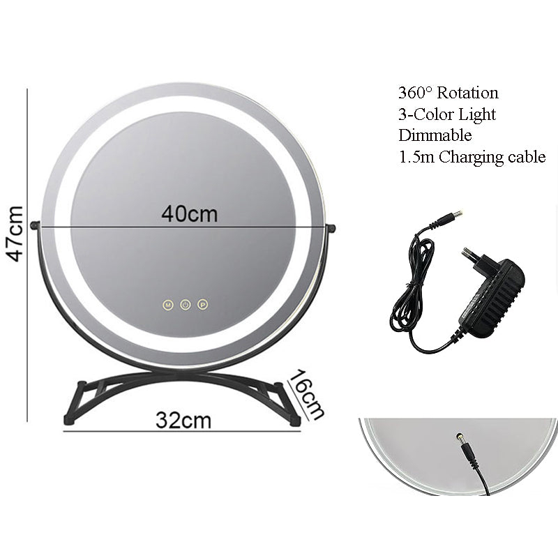 Makeup Mirror with Lights by Touch Control 8