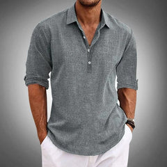 Massimo | Classic Elegant and breathable linen pole, short sleeve 2