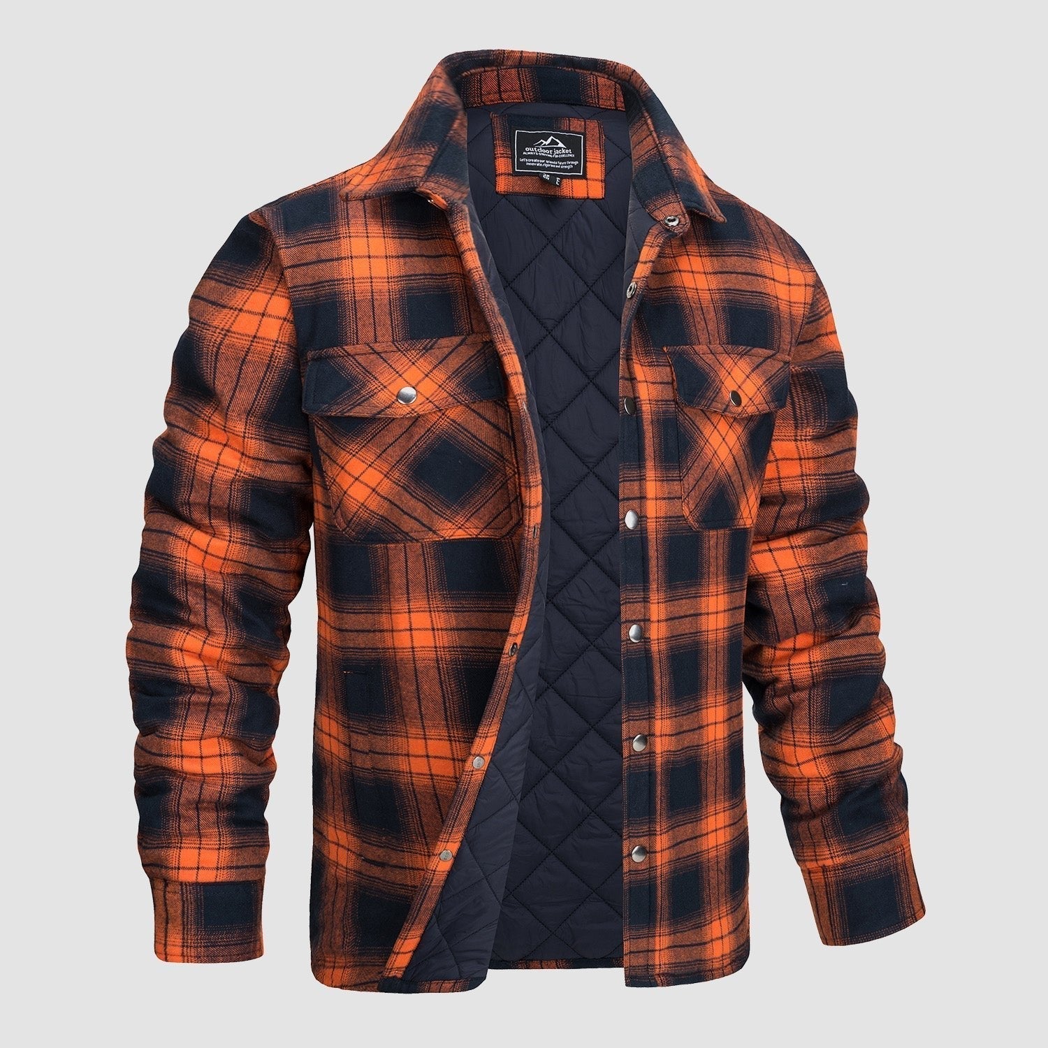 IAN | Thick Checkered Flannel Polo Shirt-1