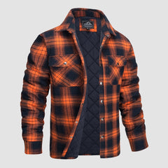 IAN | Thick Checkered Flannel Polo Shirt-1