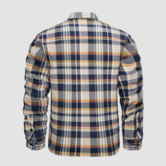 IAN | Thick Checkered Flannel Polo Shirt-3