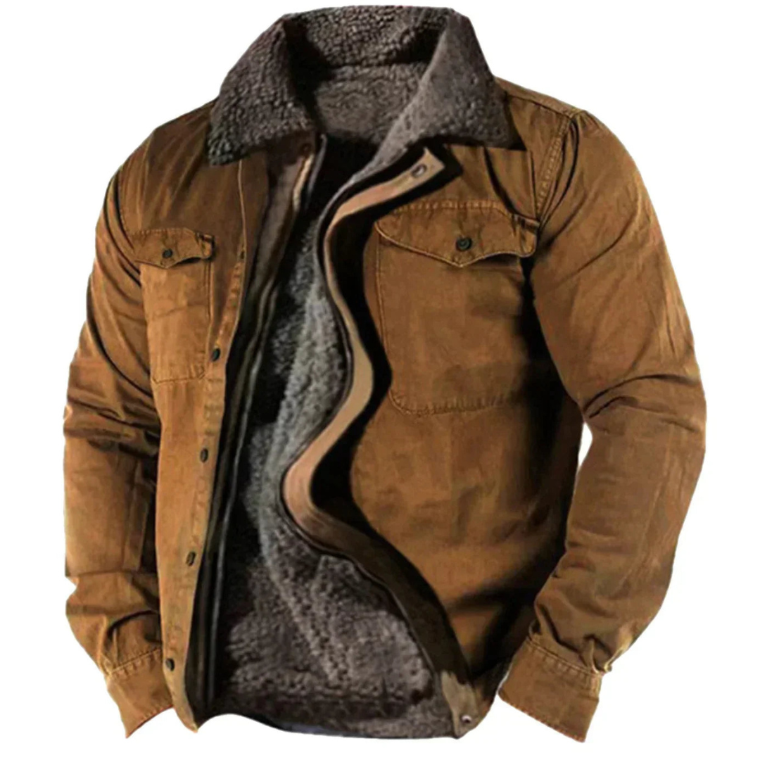 Men's Button-Front Winter Jacket | Warm 0