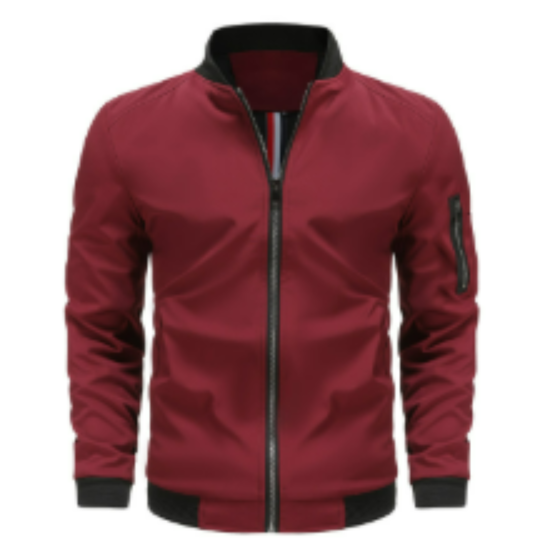 Men's Classic Zip-Up Bomber Jacket 2