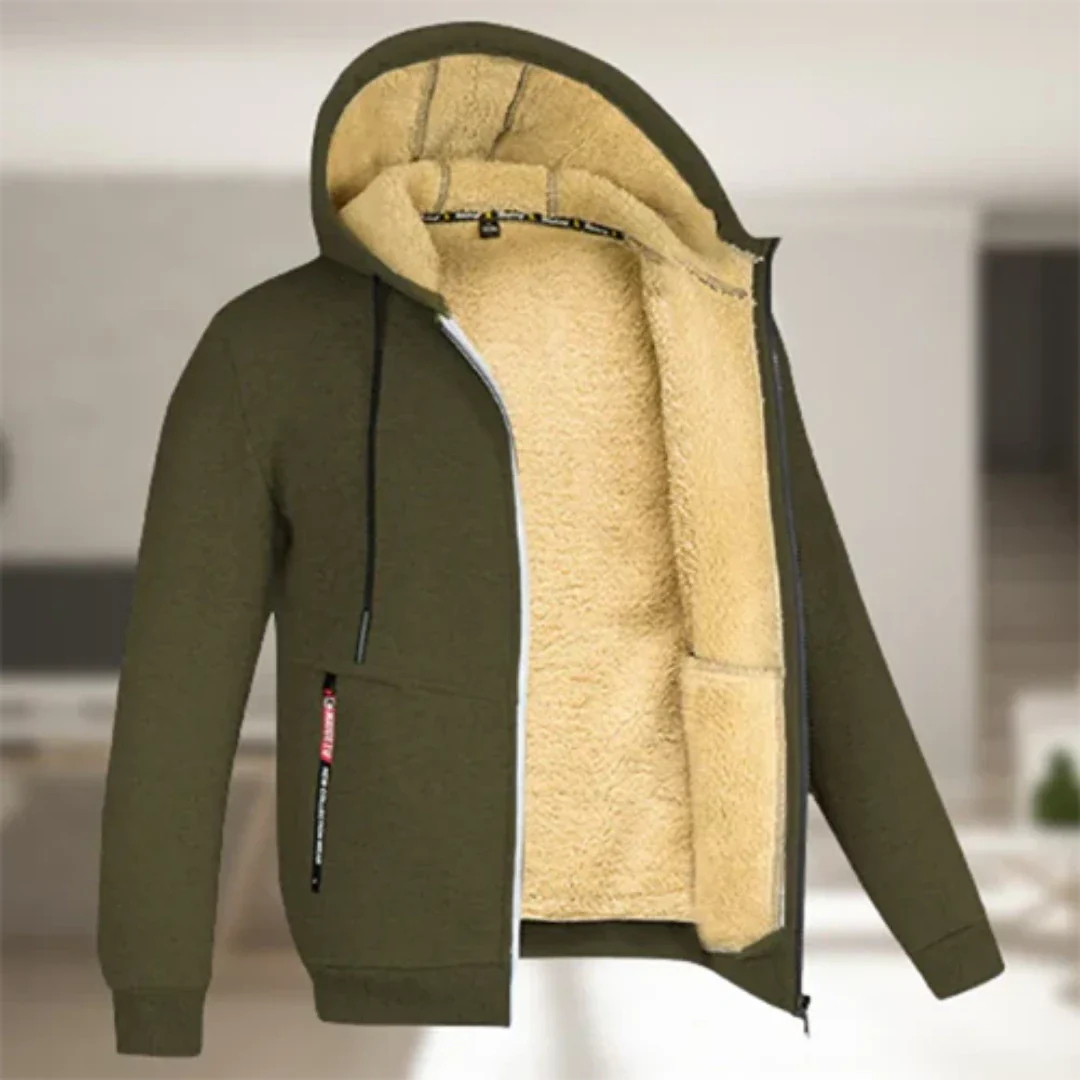 Men's Hooded Comfortable Warm Zip-Up Jacket | Winter 1