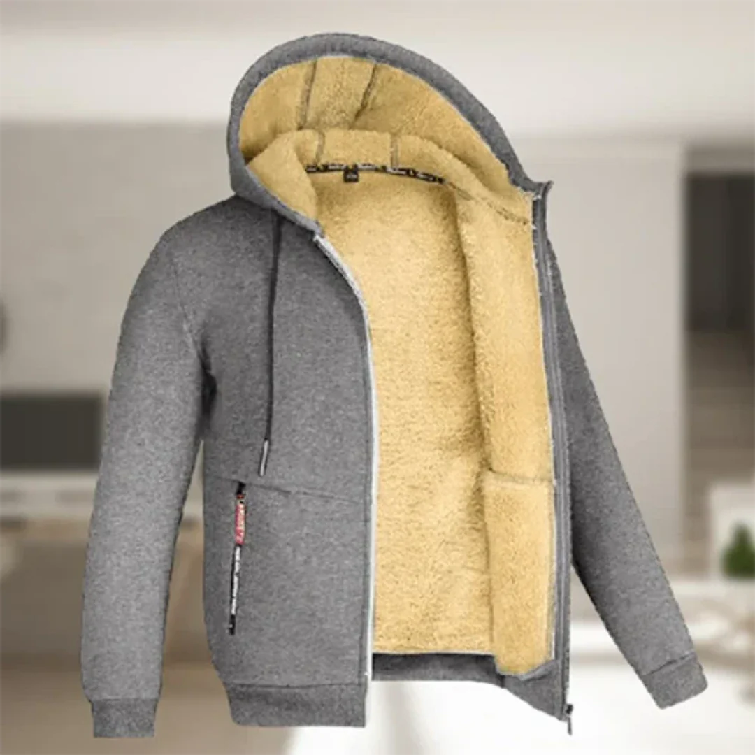 Men's Hooded Comfortable Warm Zip-Up Jacket | Winter 2