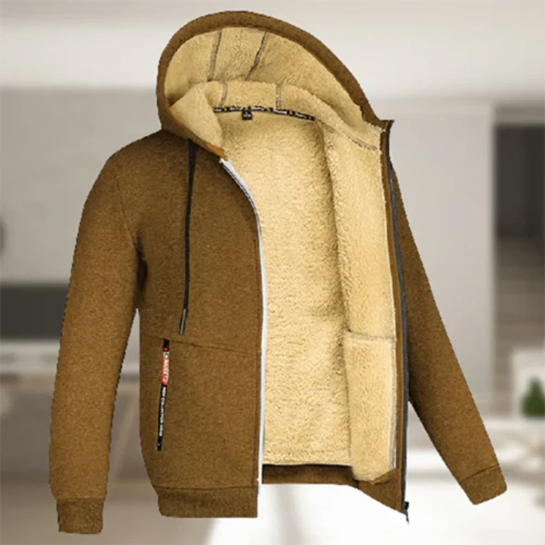 Men's Hooded Comfortable Warm Zip-Up Jacket | Winter 3