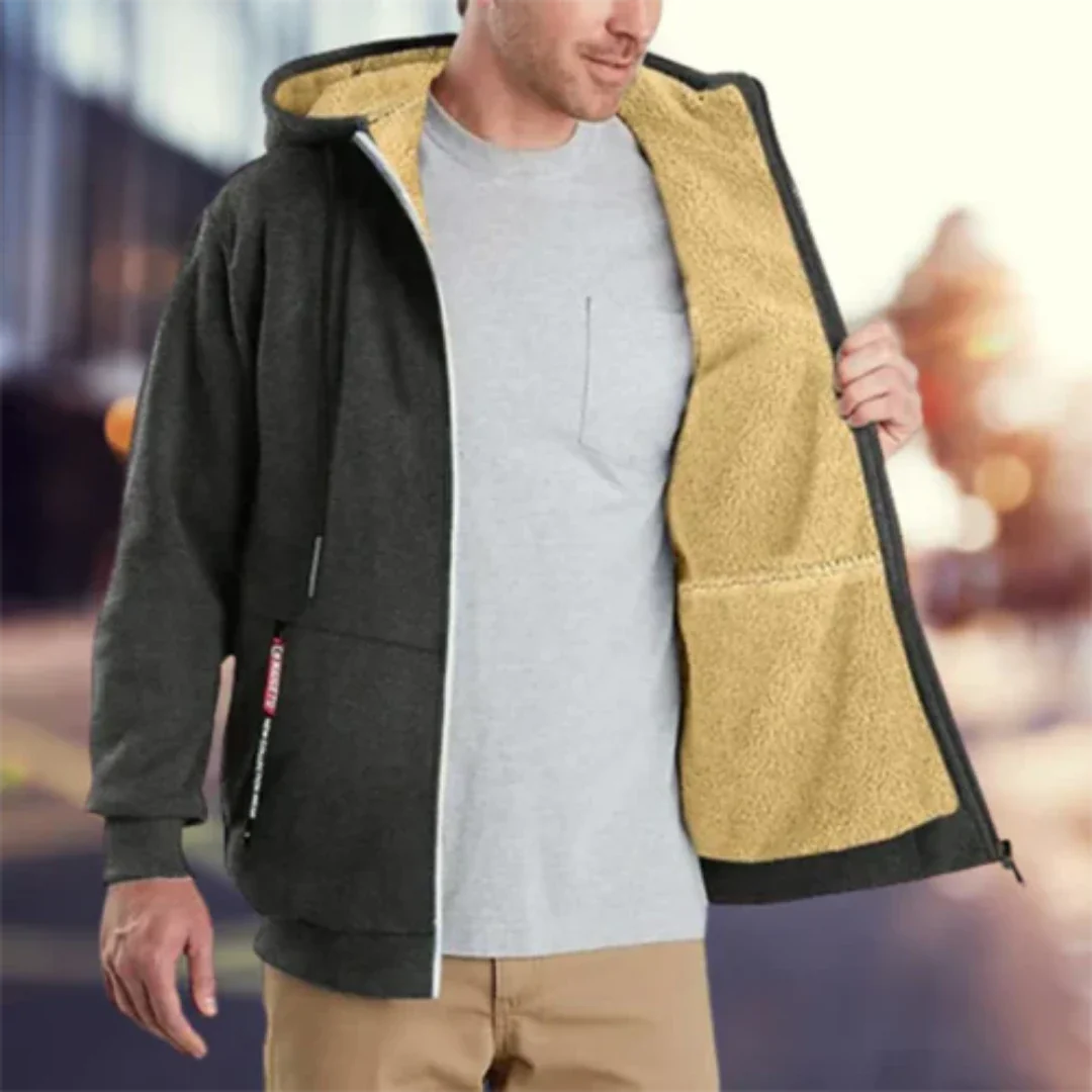 Men's Hooded Comfortable Warm Zip-Up Jacket | Winter 5