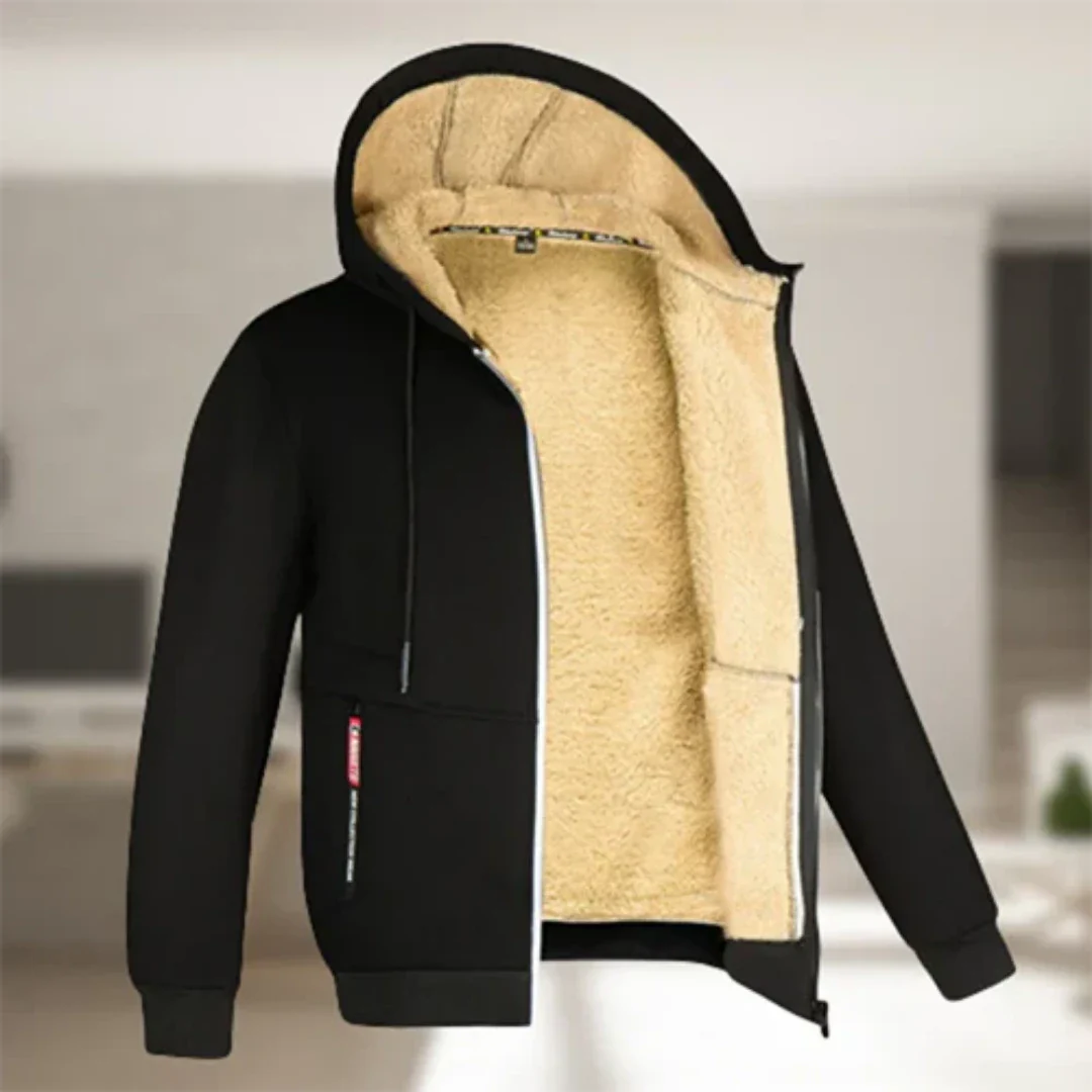 Men's Hooded Comfortable Warm Zip-Up Jacket | Winter 6