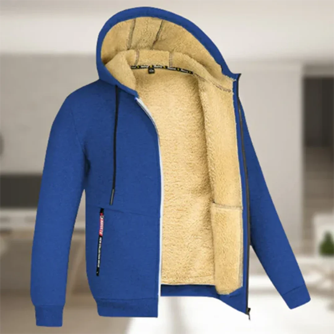 Men's Hooded Comfortable Warm Zip-Up Jacket | Winter 9