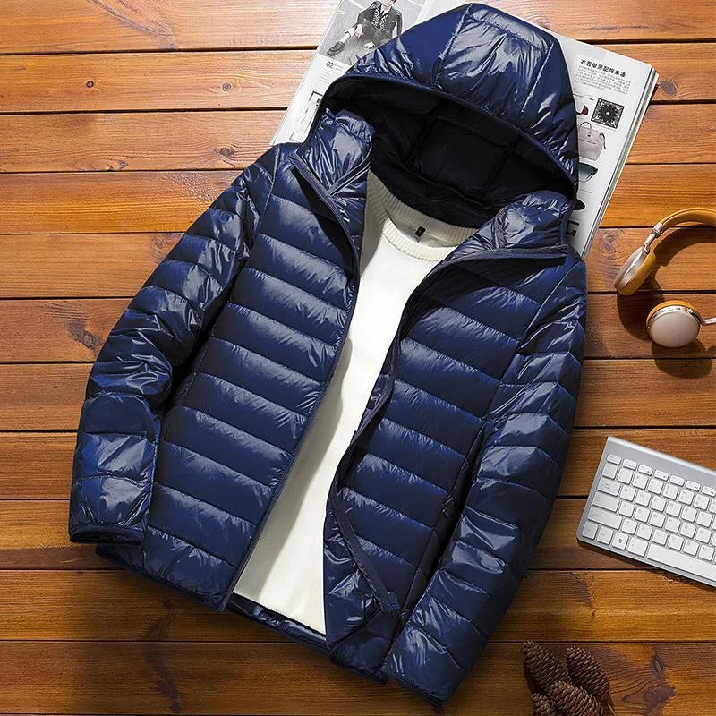 Men's Hooded Winter Quilted Jacket | Long Sleeve 1