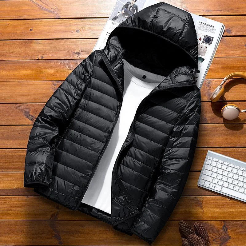Men's Hooded Winter Quilted Jacket | Long Sleeve 3