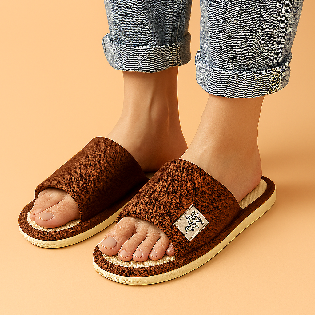 Men's Open-Toe Indoor Slippers | Lightweight Non-Slip House Shoes 6