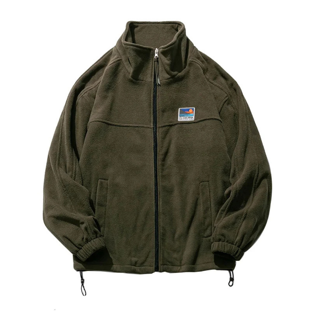 Men's Outdoor Zip Down Mock Neck Jacket | Warmth 3