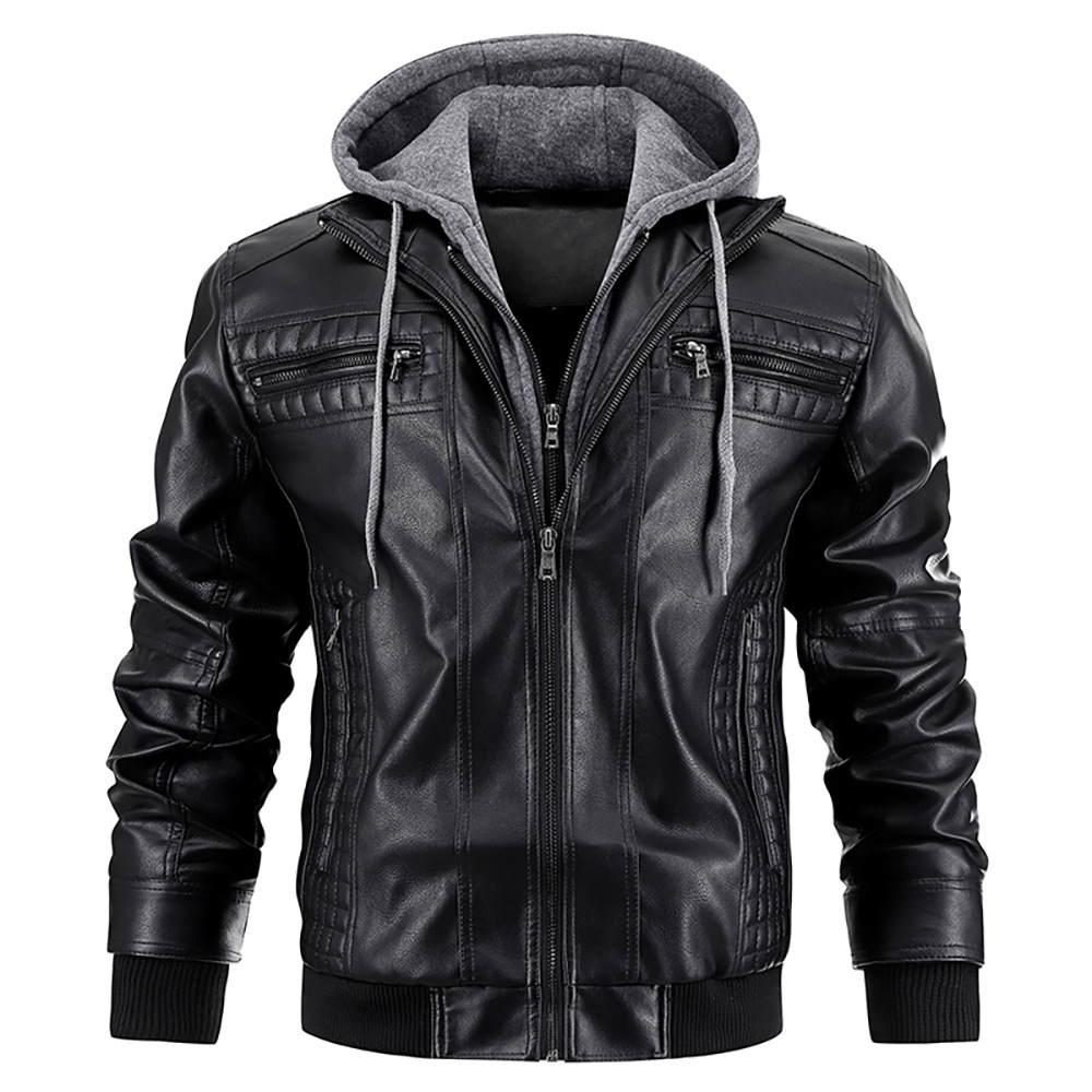 Men's Premium Biker Jacket | With Hood 0