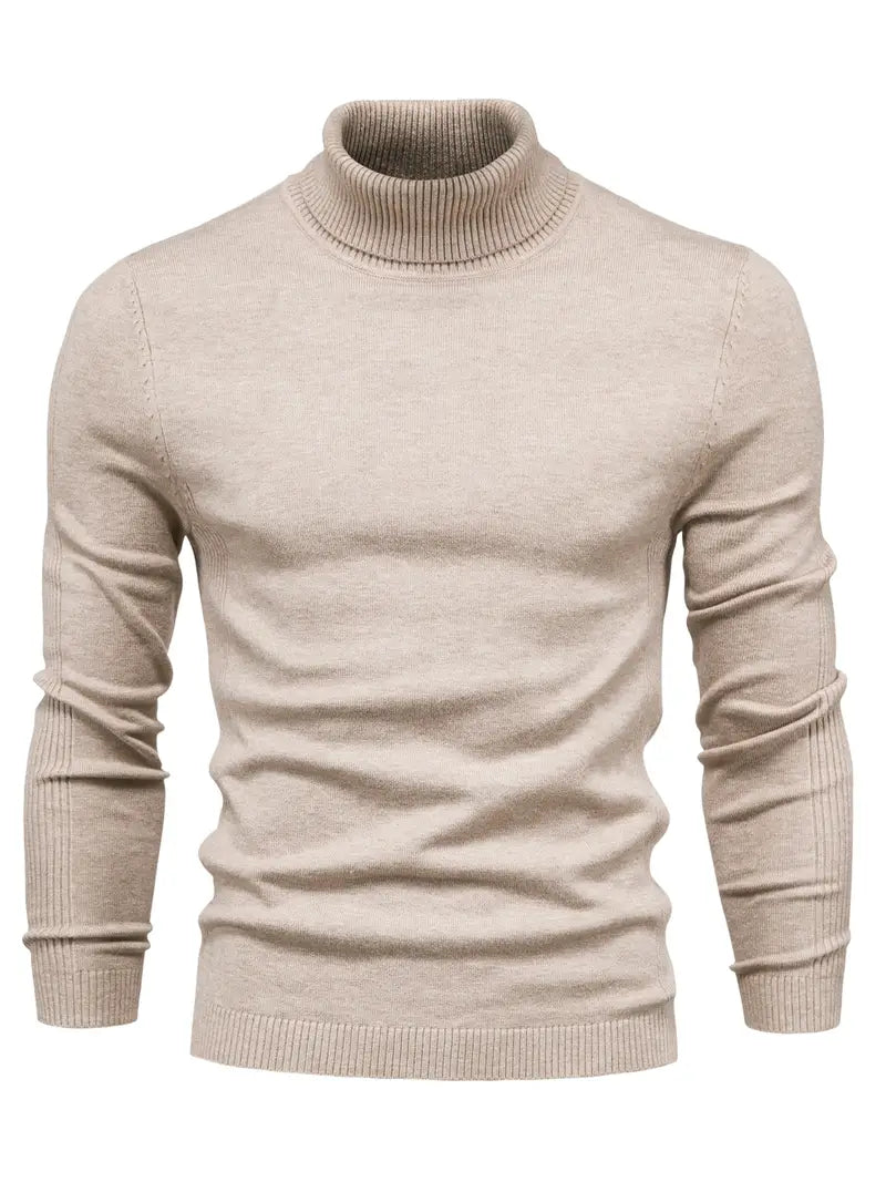 Men’s Turtleneck Sweater - Slim Fit - Soft Knit - Long Sleeve Smart Casual Wear 10