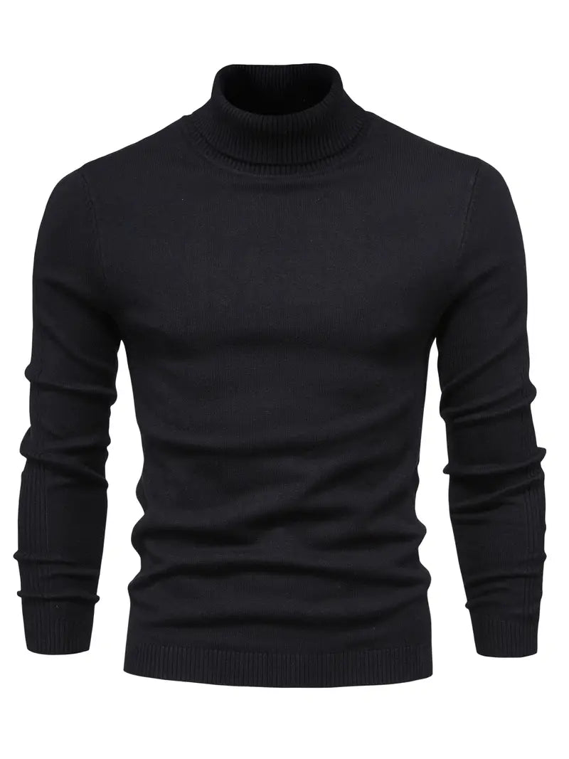 Men’s Turtleneck Sweater - Slim Fit - Soft Knit - Long Sleeve Smart Casual Wear 11