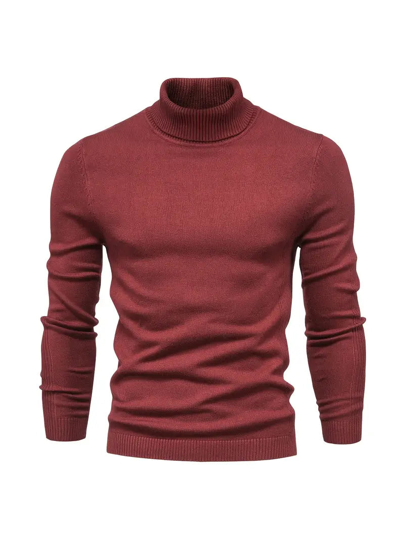 Men’s Turtleneck Sweater - Slim Fit - Soft Knit - Long Sleeve Smart Casual Wear 6