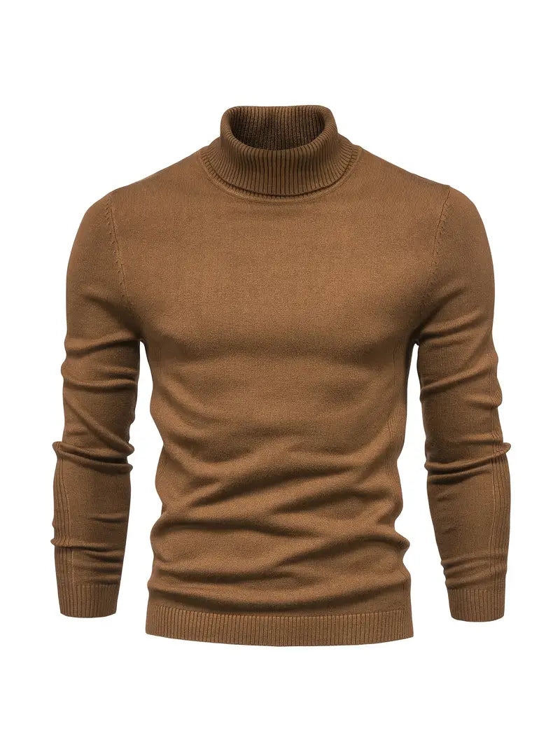 Men’s Turtleneck Sweater - Slim Fit - Soft Knit - Long Sleeve Smart Casual Wear 7
