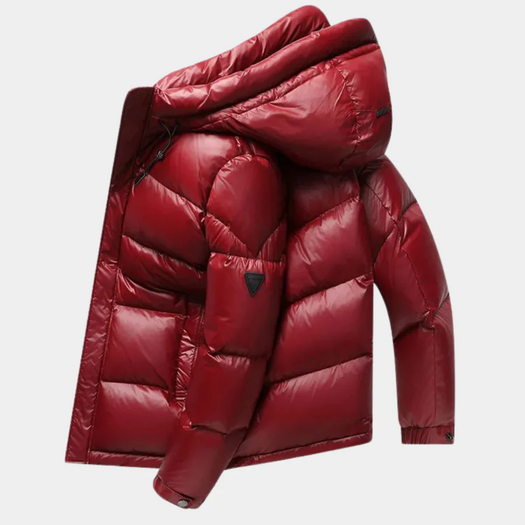 Men's Winter Warm Hooded Puffer Jacket | Zipper 4