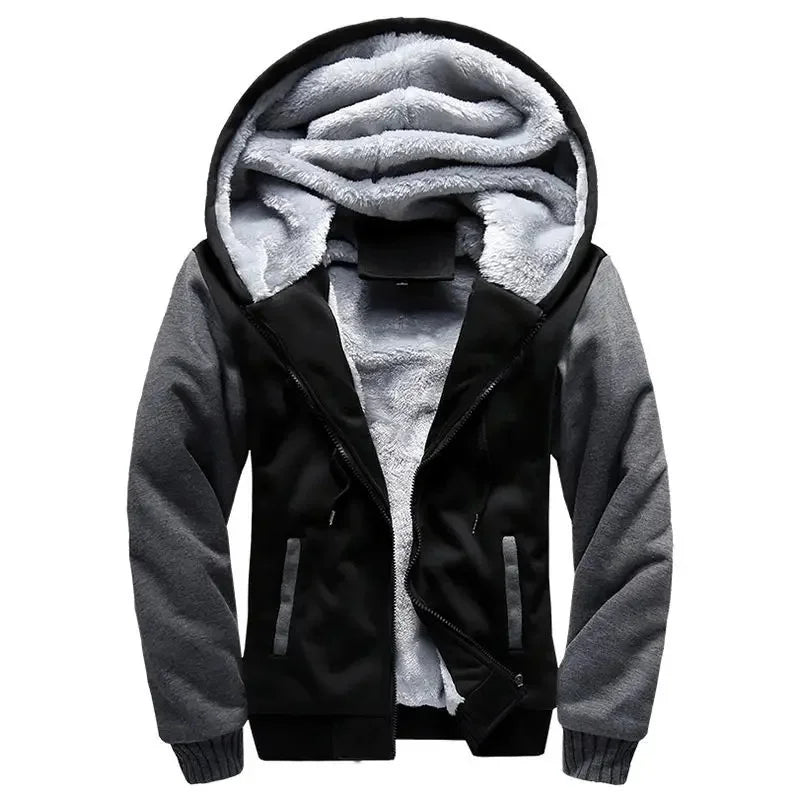 Men's fleece quilted jacket | With hood 0