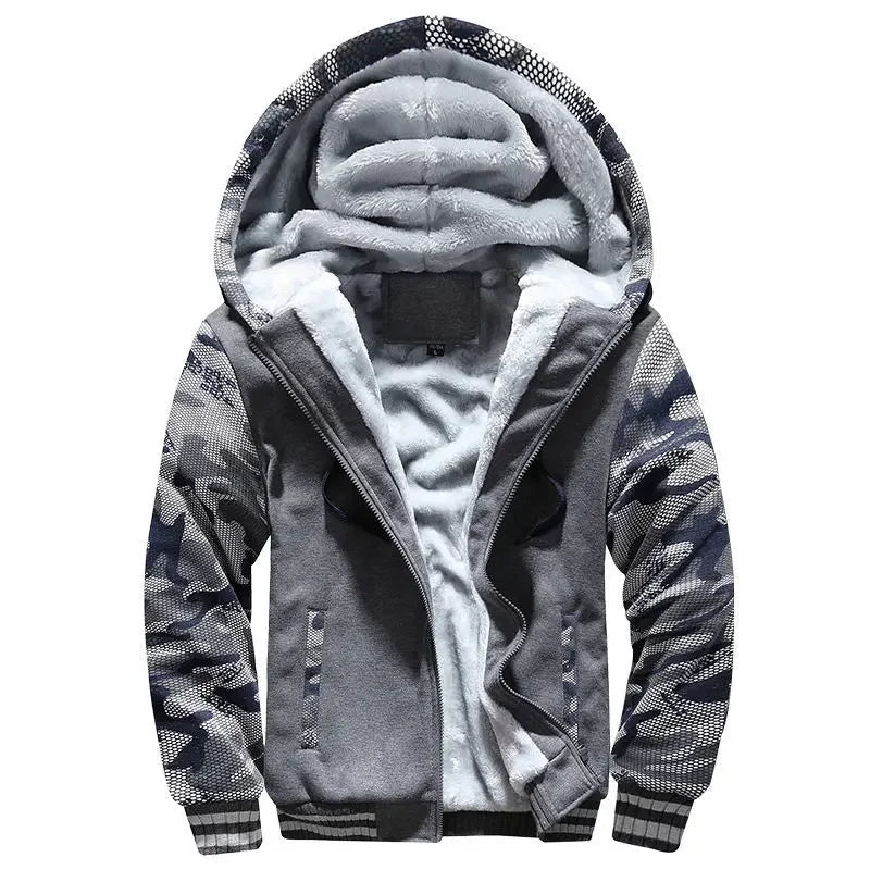 Men's fleece quilted jacket | With hood 3