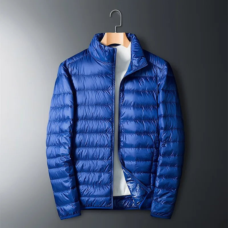 Men's full-zip down jacket with stand-up collar 2