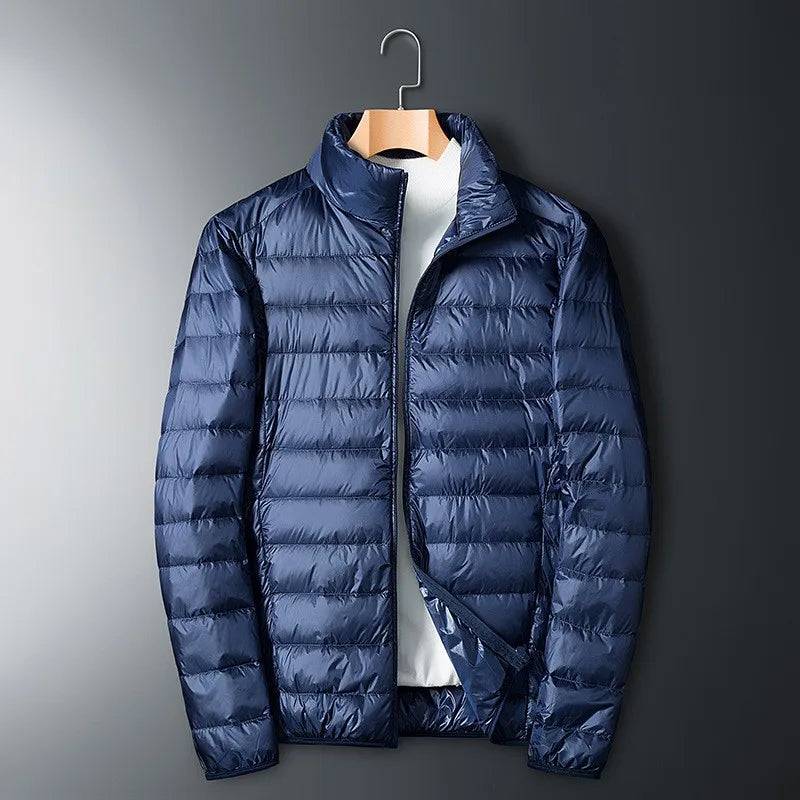 Men's full-zip down jacket with stand-up collar 3